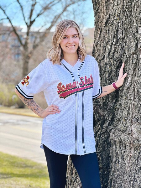 Pro Standard Iowa State White Mesh Baseball Shirt